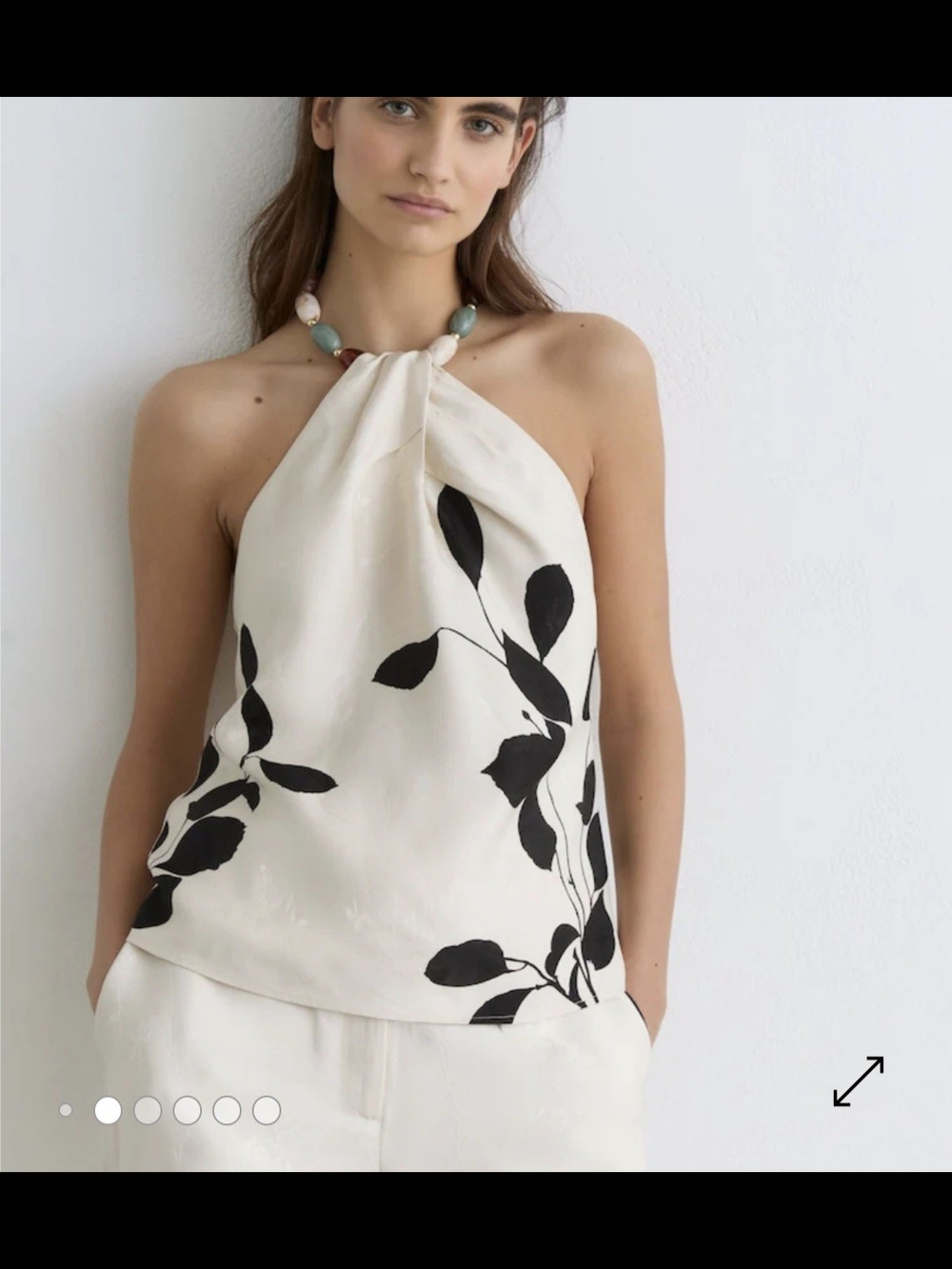 NWT Reiss Jacquard Printed Blended Halterneck Size 2 $235